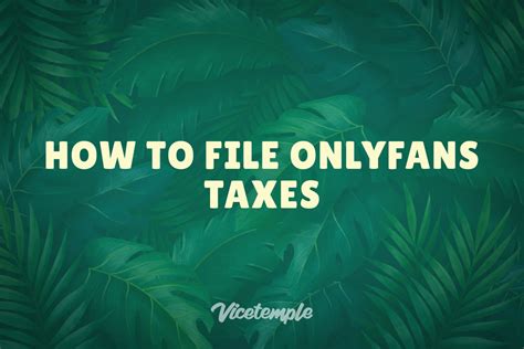 how to file onlyfans taxes on turbotax|OnlyFans Taxes: How to Pay and Ways to Save in。